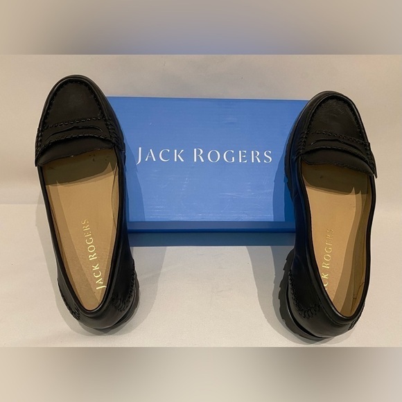 NEW Jack Rogers Women’s Tabby Loafer Black Leather Size 7.5M - Picture 11 of 13
